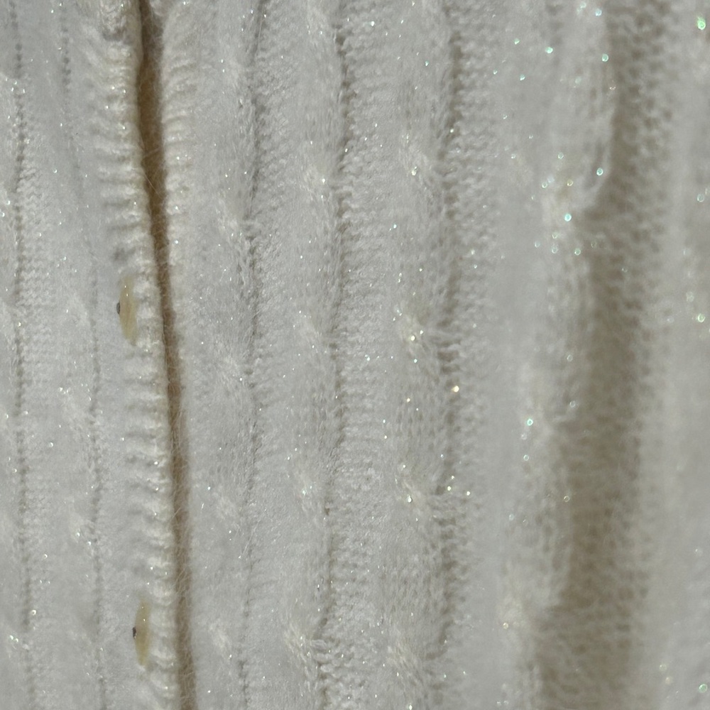 White Sparkly Knit Cardigan